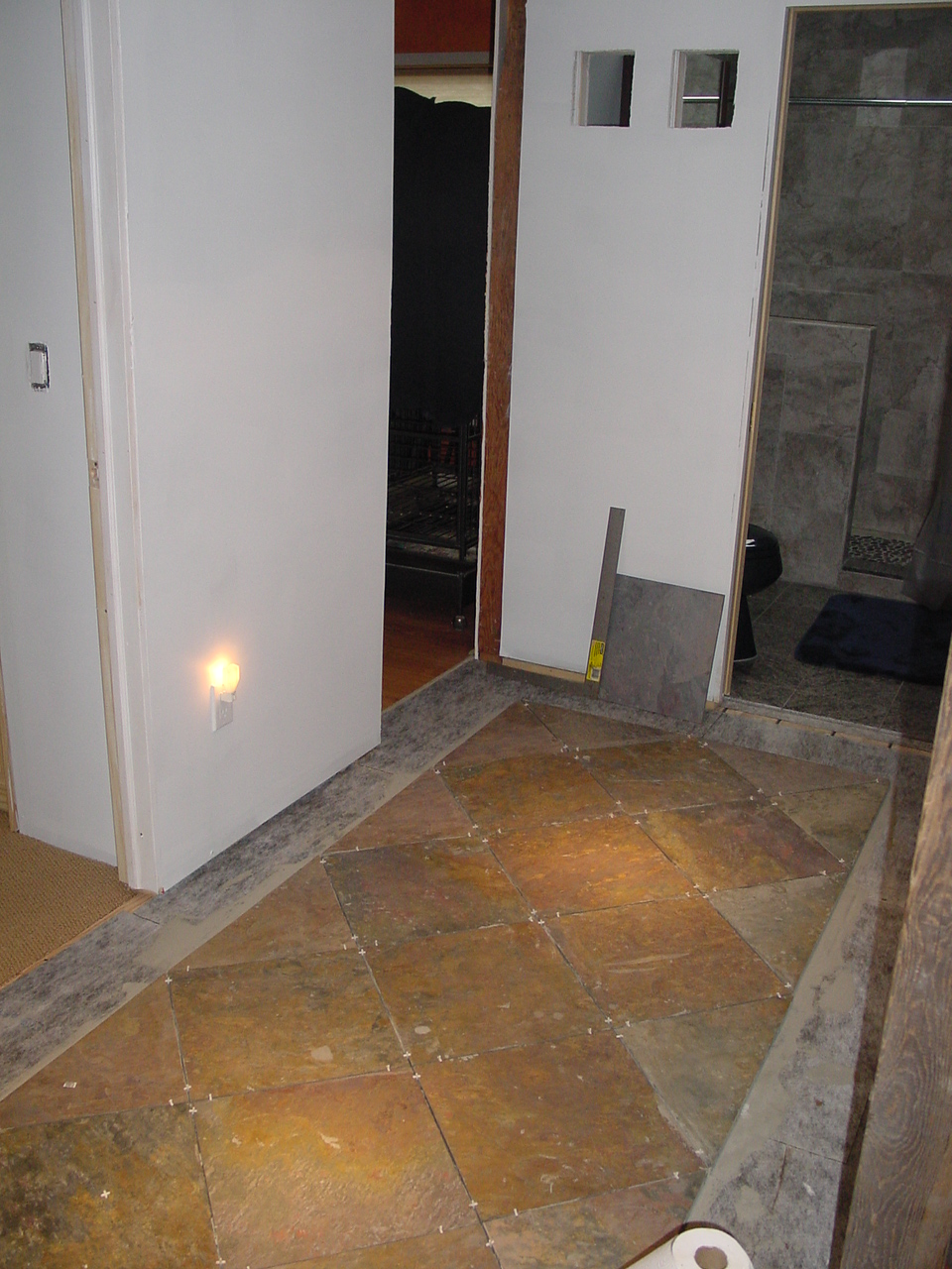 Entrance hallway tile work