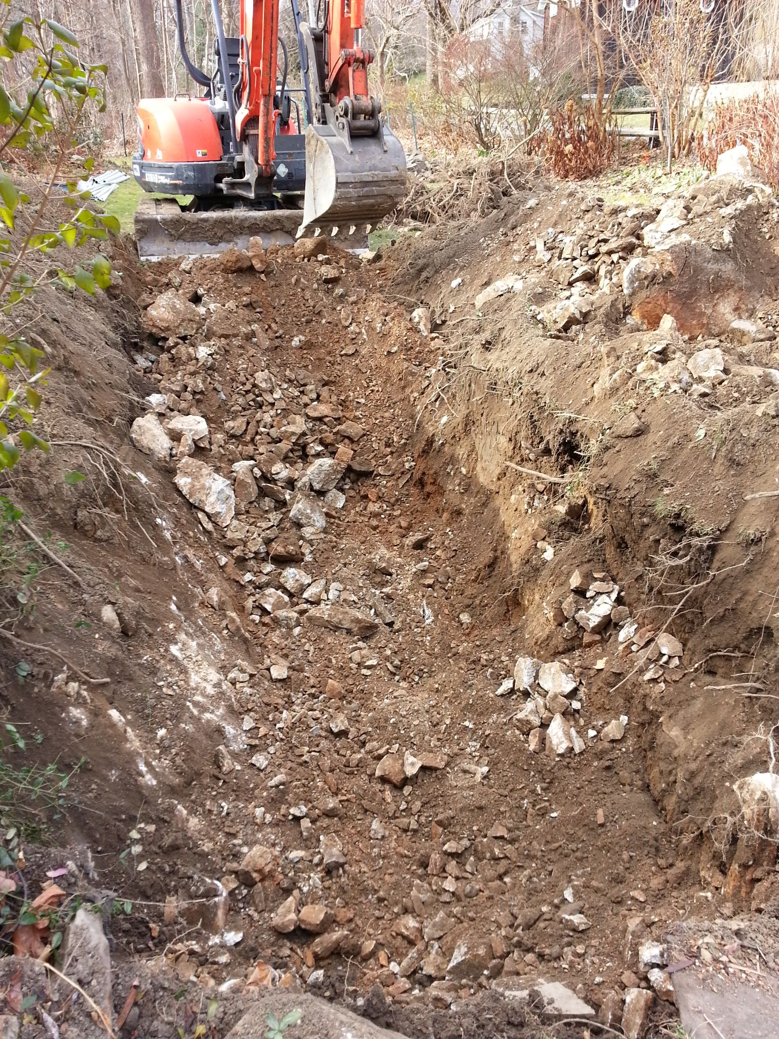 Dig for new propane tank